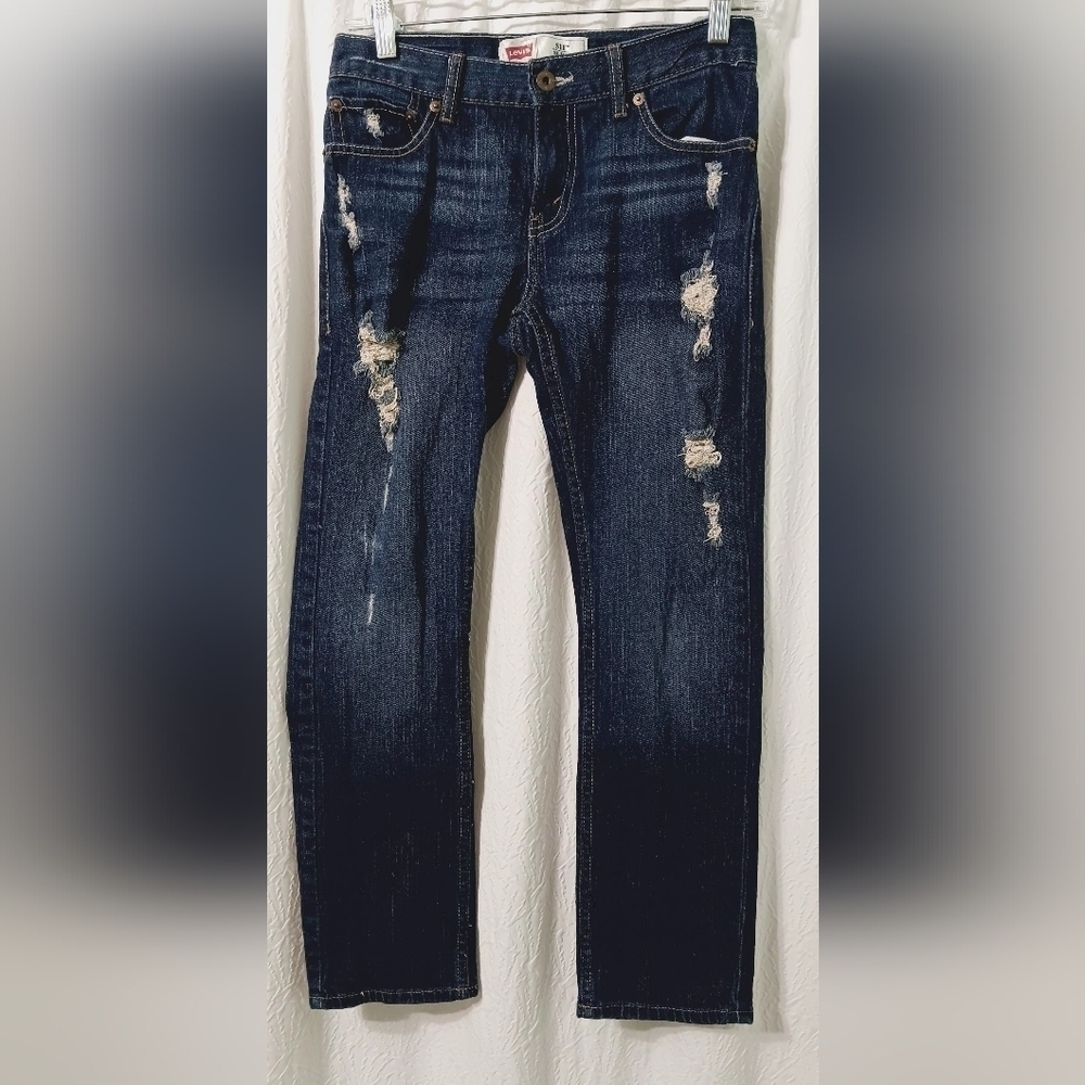 Levi’s 511 Slim Jeans Distressed Dark Blue 27